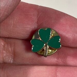 3 Leaf Clover Tack Pin 1/2” - VINTAGE